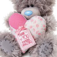 9" Thank You Padded Heart Me to You Bear Extra Image 3 Preview